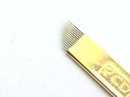 Steckt goldenes Blondinen-halb dauerhaftes Make-up PCD/Microblading-Nadel 12 Kurve fest