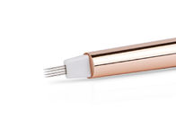 Mehrfunktionaler goldener Wegwerftätowierungs-Stift Microblading mit den Doppelköpfen Plastik