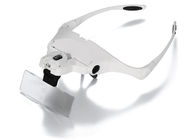 Weiße Plastiktätowierungs-Zusätze LED beleuchtet Schutzbrillen der Stirnband-Augen-linearen Wiedergabe