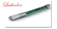 Kristalldauerhaftes Plastikmake-up bearbeitet weißes/Grün/Gold/das Rosa, das manuellen Stift schattiert