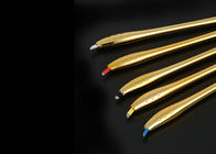Goldene Luxus- dauerhafte Make-upwerkzeuge, Winkel 45° Wegwerf-Microblading-Handbuch-Stift