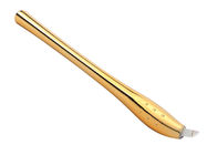 Goldene dauerhafte Make-upluxuswerkzeuge, manueller Microblading-Stift #14 #17 #18U blattartig