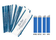 0.16mm Nami Blätter Wegwerf-Microblading-Nadeln für Eyeliner-Blau-Farbe