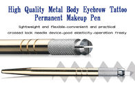 Handgemachtes kosmetisches Augenbraue Microblading-Werkzeug-Goldmanueller Tätowierungs-Stift