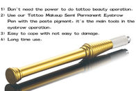 Goldhandgemachter manueller Tätowierungs-Stift für Augenbrauen-und Lippenoperation, dauerhafte Make-upwerkzeuge